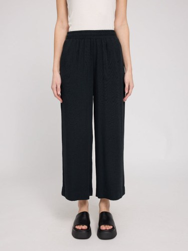 Wide Leg Visco Pants black